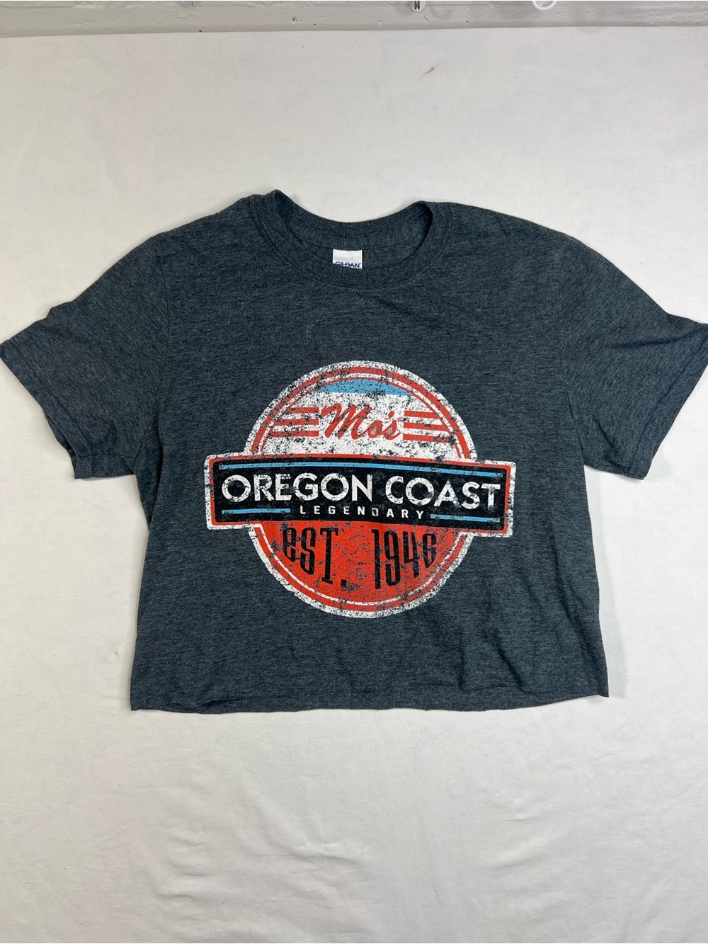 Mo’s Oregon Coast Crop Dark Grey TShirt